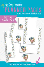 Autumn Girl 2 Note Planner Pages. Instant Download.