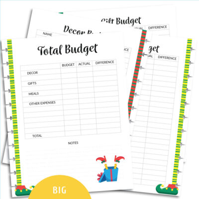 Christmas Budget Planner Pages. Instant Download.