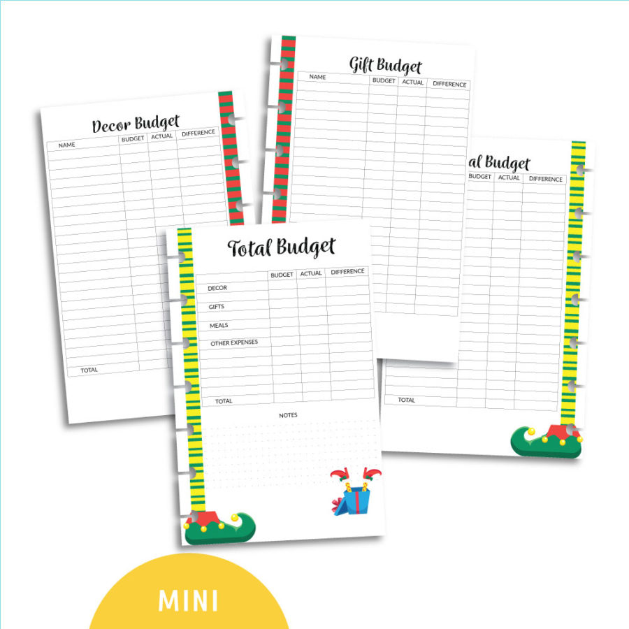 Christmas Budget Planner Pages. Instant Download.