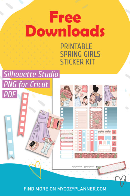Free Planner Girl Stickers. Free digital downloads - MY COZY PLANNER