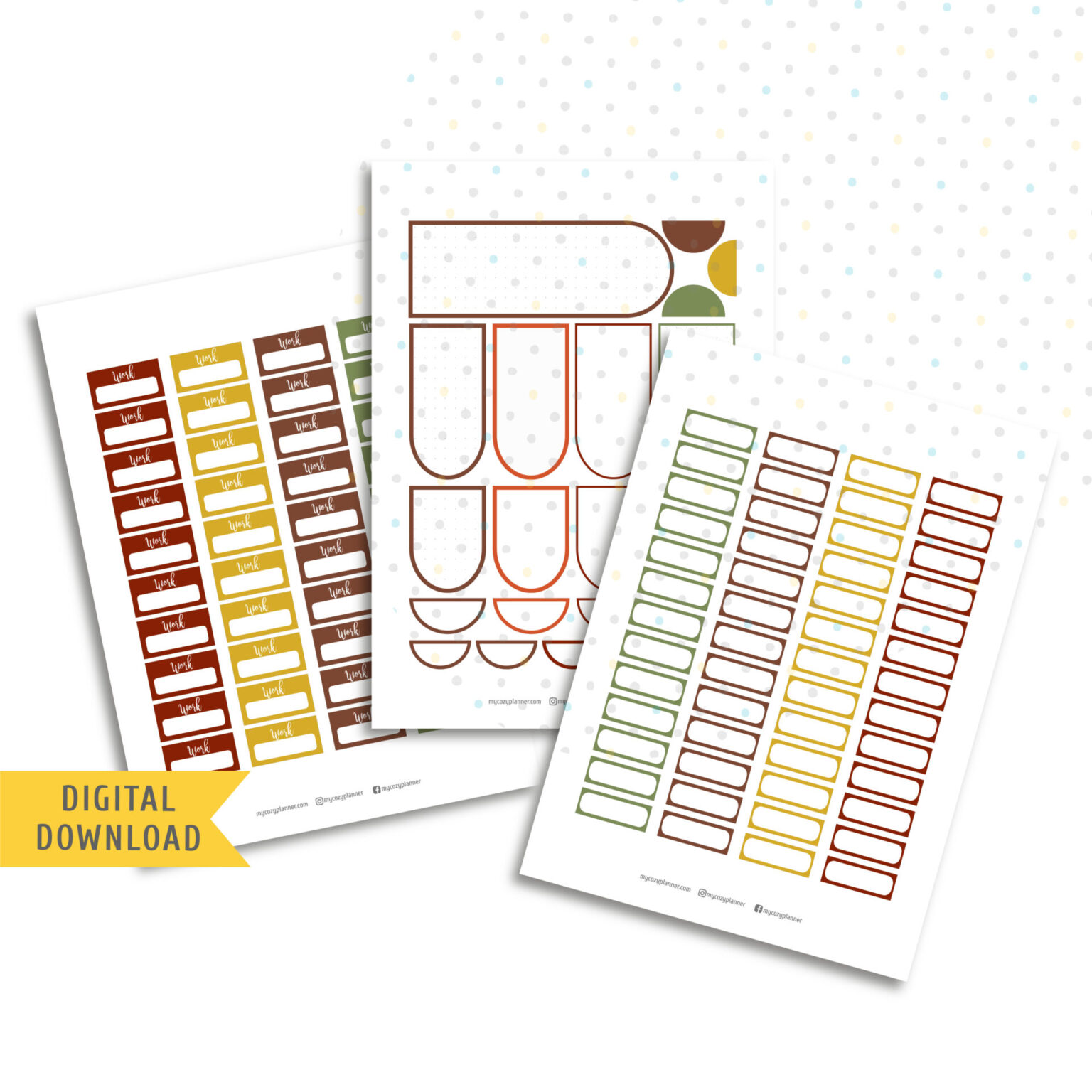 Free Planner Girl Stickers. Free digital downloads - MY COZY PLANNER